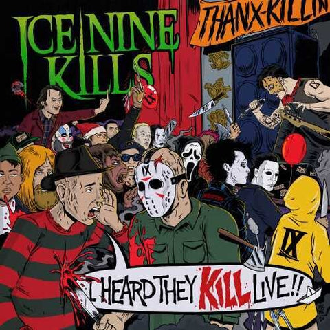 Ice Nine Kills I HEARD THEY KILL LIVE Neon Green Marble 2X Vinyl Lp