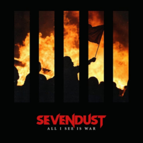 Sevendust All I see is War  Black with Red Pinwheel Vinyl Lp