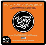 Vinyl Styl® 12 Inch Vinyl Record Outer Sleeve Polyethylene No flap- 50 Count (Clear)