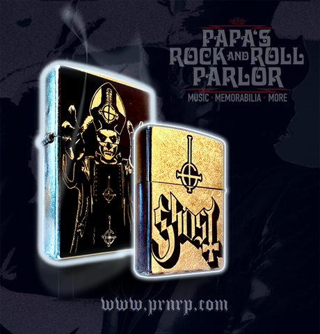 Ghost Steel and Black Zippo