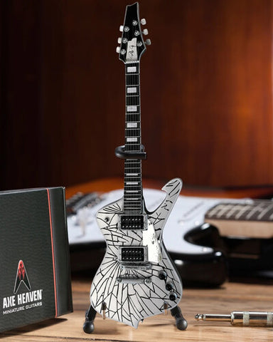 Kiss Paul Stanley Cracked Mirror Iceman Mini Guitar Replica Collectible