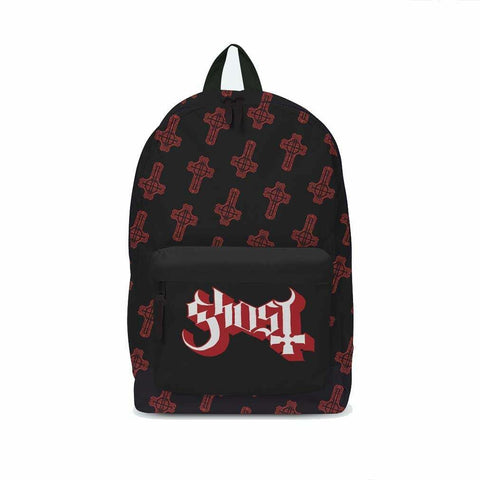 Official Rocksax Ghost Red Grucifix on Black  Backpack