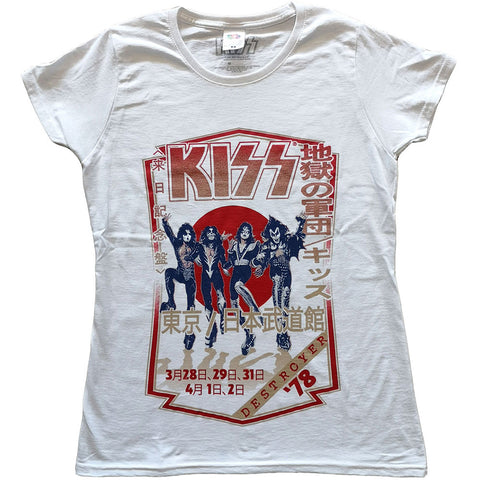 KISS LADIES T-SHIRT: DESTROYER TOUR '78 (MEDIUM)