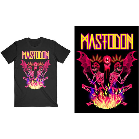 MASTODON UNISEX T-SHIRT: DOUBLE BRIMSTONE NEON