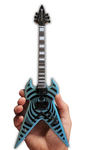 Zakk Wylde WARHAMMER Pelham Blue Vertigo Mini Guitar Replica Collectible