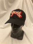 GHOST UNISEX BASEBALL CAP: RED LOGO/ SILVER LOGO